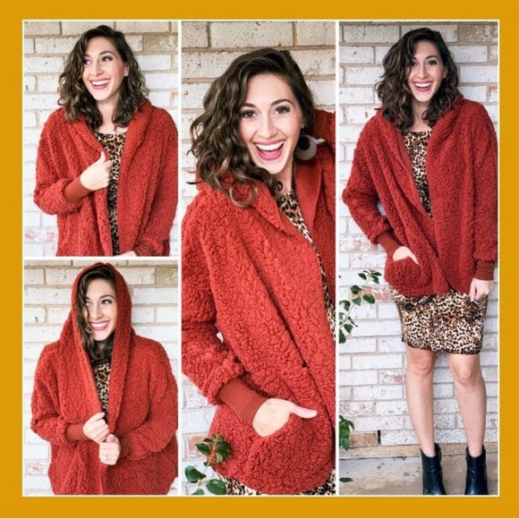 Lularoe Teddy Bear Hooded Jacket- Size 10-20 - Picture 6 of 6